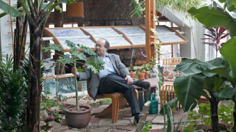 amory looking at plant