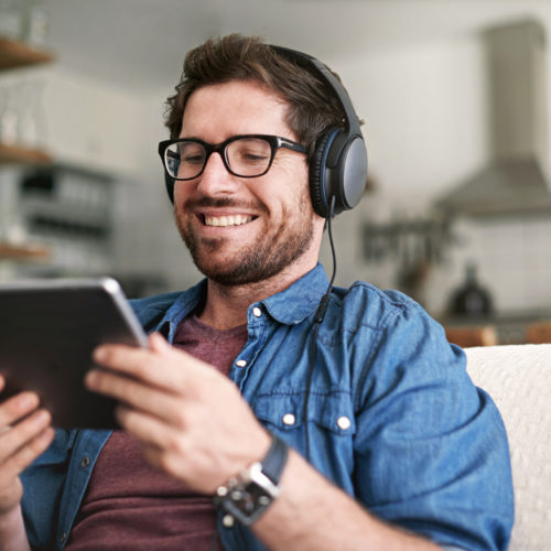 headphones listen podcast