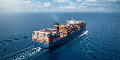 large container cargo ship